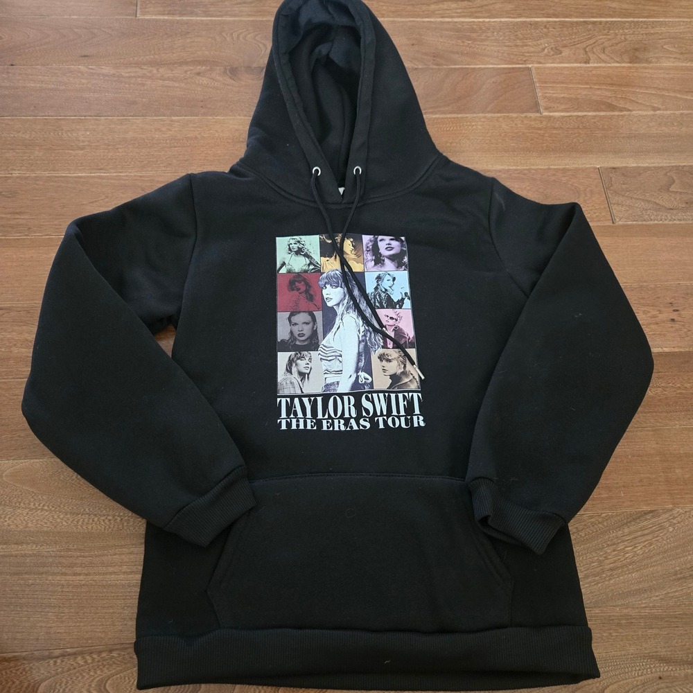 Taylor Swift The Eras Tour Kids Black Graphic Hoodie Sweatshirt 8